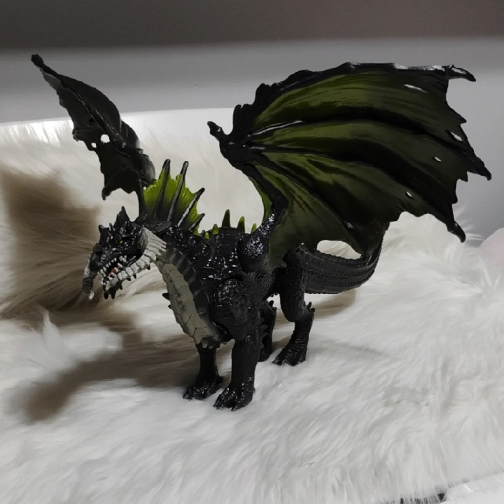 Dungeons & Dragons Rakor Majestic Black & Green Dragon Figure (XX-55) - Picture 1 of 7
